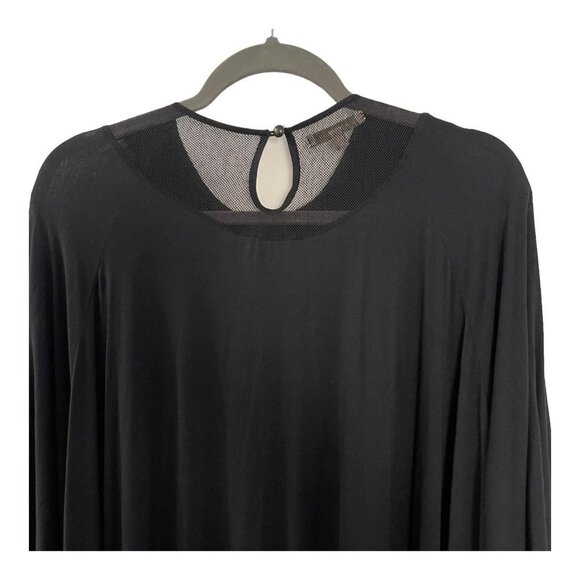 Lerario Beatriz Size S Black Jersey Draped Kaftan Dress Stretch Sequin - Picture 6 of 8